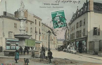 /  CPA FRANCE 54 "Toul, fontaine Curel, rue Gambetta"