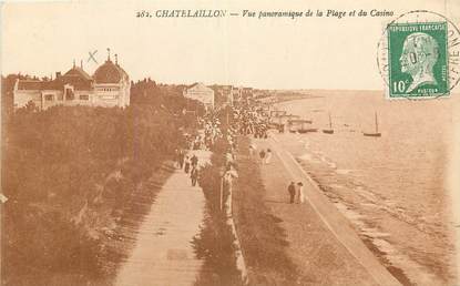 CPA FRANCE 17 "Chatelaillon, vue panoramique de la plage et du casino"