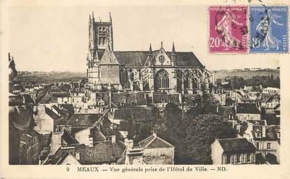 /  CPA FRANCE 77 "Meaux, vue générale prise de l'hôtel de ville"