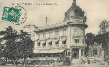 /  CPA FRANCE 92 "Saint Cloud, parc, le pavillon bleu"