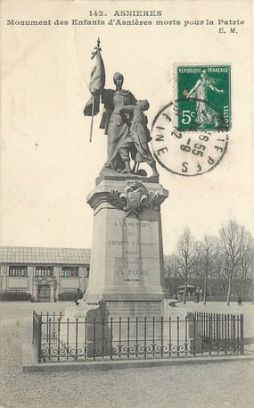/  CPA FRANCE 92 "Asnières, monument aux morts"