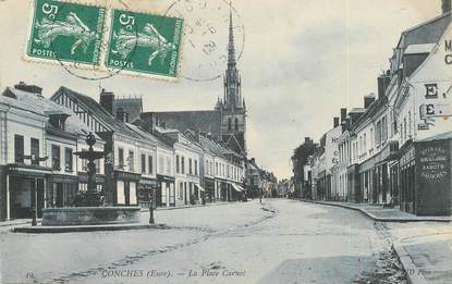 /  CPA FRANCE 27 "Conches, la place Carnot"