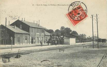 / CPA FRANCE 29 "Mourmelon le Petit, Gare du Camp de Châlons"