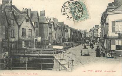 / CPA FRANCE 80 "Vieil Amiens, rue du Don"