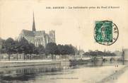 80 Somme / CPA FRANCE 80 "Amiens, la cathédrale prise du port d'Amont"