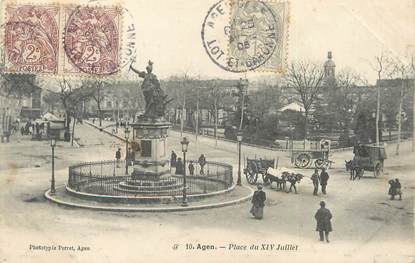 / CPA FRANCE 47 "Agen, place du 14  juillet"