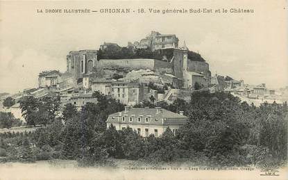 CPA FRANCE 26 "Grignan, vue générale sud est et le chateau"