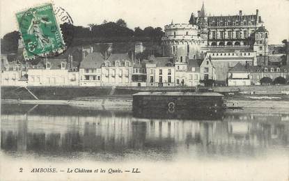 / CPA FRANCE 37 "Amboise, le château et les quais"