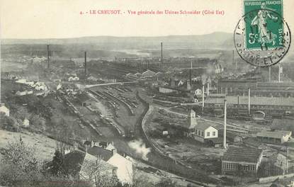 / CPA FRANCE 71 "Le Creusot, vue générale des usines Schneider"