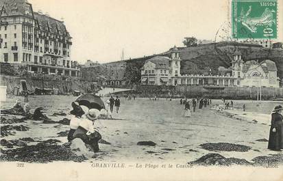 / CPA FRANCE 50 "Granville, la plage et le casino"