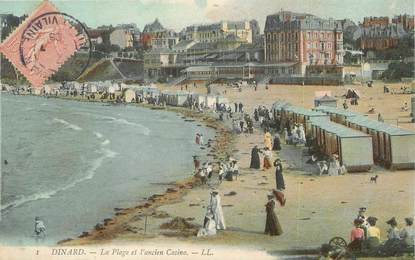 / CPA FRANCE 35 "Dinard, la plage et l'ancien casino"