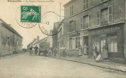   CPA FRANCE 95 "Hérouville, la Route d'Auvers sur Oise" / CAFÉ 