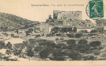 CPA FRANCE 04 "Gréoux Les Bains, vue prise de Saint Sébastien"