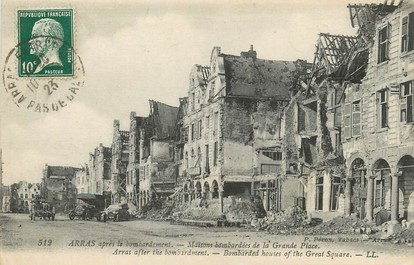 CPA FRANCE 62 "Arras après le bombardement"
