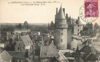 CPA FRANCE 37 "Langeais, le château et la ville"