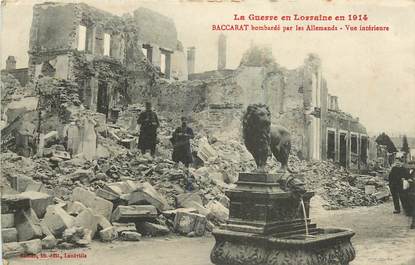 CPA FRANCE 54 "Baccarat, bombardé par les allemands"