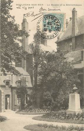 CPA FRANCE 62 "Boulogne sur Mer, le musée et la bibliothèque"