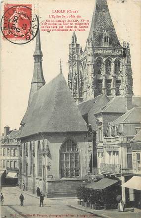 CPA FRANCE 61 "Laigle, l'église Saint Martin"