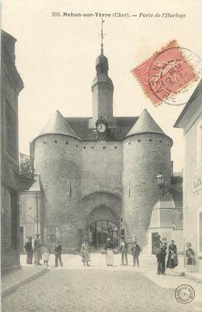 CPA FRANCE 18 "Mehun sur Yèvre, porte de l'Horloge"