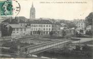 60 Oise CPA FRANCE 60 "Creil, la passerelle et le jardin de l'hôtel de ville"