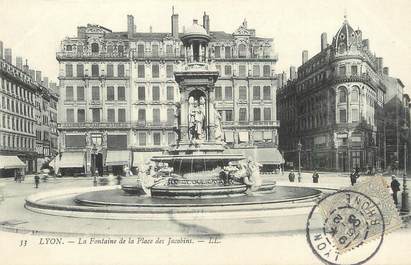 CPA FRANCE 69 "Lyon, la fontaine de la place des Jacobins"