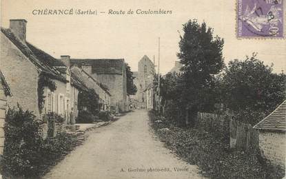 CPA FRANCE 72 "Chérancé, route de Coulombiers"