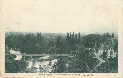 CPA FRANCE 72 "Champagné, vue d'ensemble sur le Bourg"