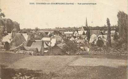 CPA FRANCE 72 "Crannes en Champagne, vue panoramique"