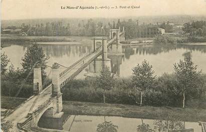 CPA FRANCE 47 "Le Mas d'Agenais, pont et canal"