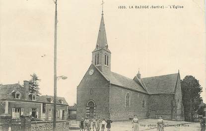 CPA FRANCE 72 "La Bazoge, l'église"