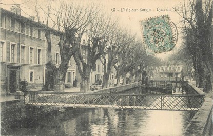 CPA FRANCE 84 "L'Isle sur Sorgue, quai du midi"