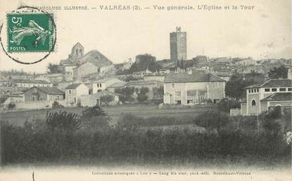 CPA FRANCE 84 "Valréas, vue générale, l'église et la tour"