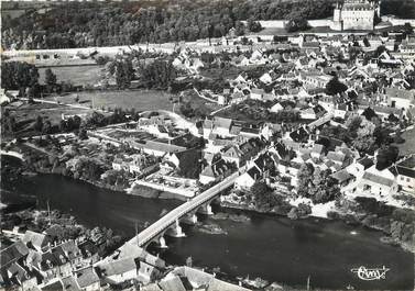 CPSM FRANCE 18 "Châteauneuf sur Cher, vue aérienne"