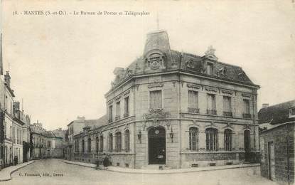 CPA FRANCE 78 "Mantes, le bureau de poste et télégraphe"