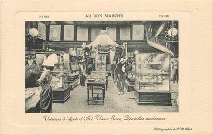 CPA FRANCE 75006 "Paris, Vitrines d'objets d'Art, dentelles anciennes" / AU BON MARCHE 