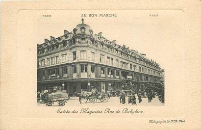 CPA FRANCE 75006 "Paris, entrée des magasins, rue de Babylone" / AU BON MARCHE 