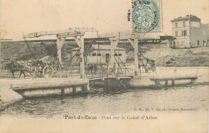 / CPA FRANCE 13 "Port de Bouc, pont sur le canal d'Arles"