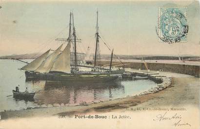 / CPA FRANCE 13 "Port de Bouc, la jetée" /  BATEAU