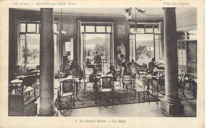 / CPA FRANCE 83 "Saint Cyr sur Mer, le grand Hôtel, le Hall"