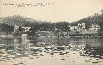 / CPA FRANCE 83 "Saint Cyr sur Mer,Madrague, un groupe de villas"