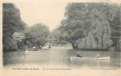 CPA FRANCE 75 "Paris" / Série Les Merveilles de Paris N°42 Le Lac du Bois de Boulogne