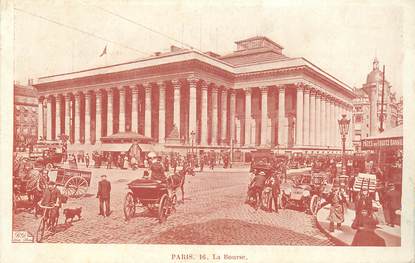  CPA FRANCE  75012 "Paris, la bourse" / PUBLICITÉ BANNIER 