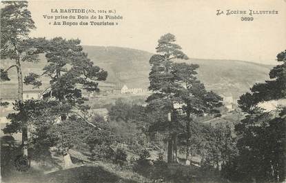 CPA FRANCE 48 "La Bastide, vue prise du Bois de la Pinède, Au repos des touristes"