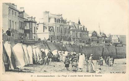 CPA FRANCE 14 "Arromanches, la plage à marée basse devant le casino"