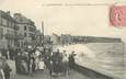 CPA FRANCE 14 "Arromanches les Bains, terrasse de l'hôtel de la Marine un jour de forte marée"