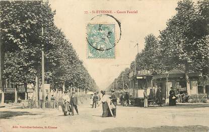 CPA FRANCE 42 "Saint Etienne, cours Fauriel" / TRAMWAY