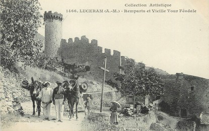 CPA FRANCE 06 "Lucéram, remparts et vieille tour Féodale"