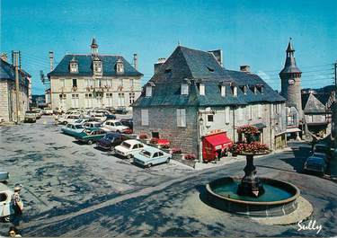 CPSM FRANCE 19 "Meymac, la place de la Fontaine, la mairie"