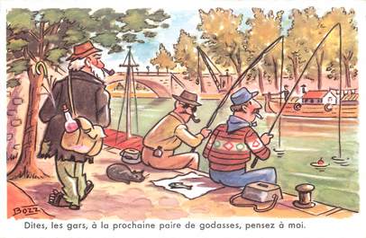 CPSM ILLUSTRATEUR BOZZ " Dites les gars, à la prochaine paire de godasses, pensez à moi"