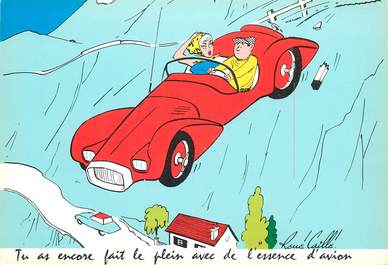 CPSM ILLUSTRATEUR CAILLE "Tu as encore fait le plein avec de l'essence d'avion"